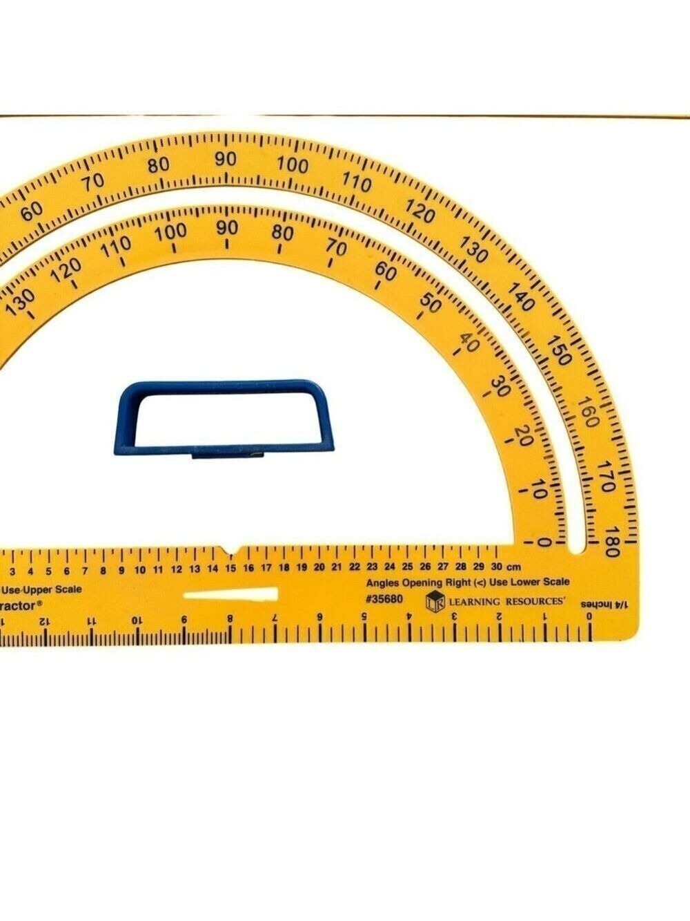 Learning Resources Safe T Protractor Triangle Big Ruler Geometry Tool Homeschool - Picture 3 of 15